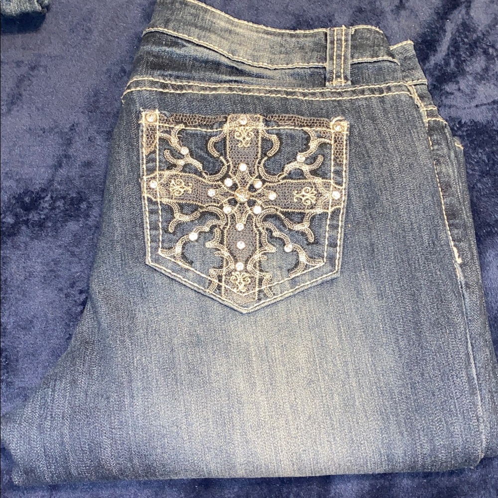 ND Weekend Jeans Embellished Womens Blue Jean Size 12 Bling Western